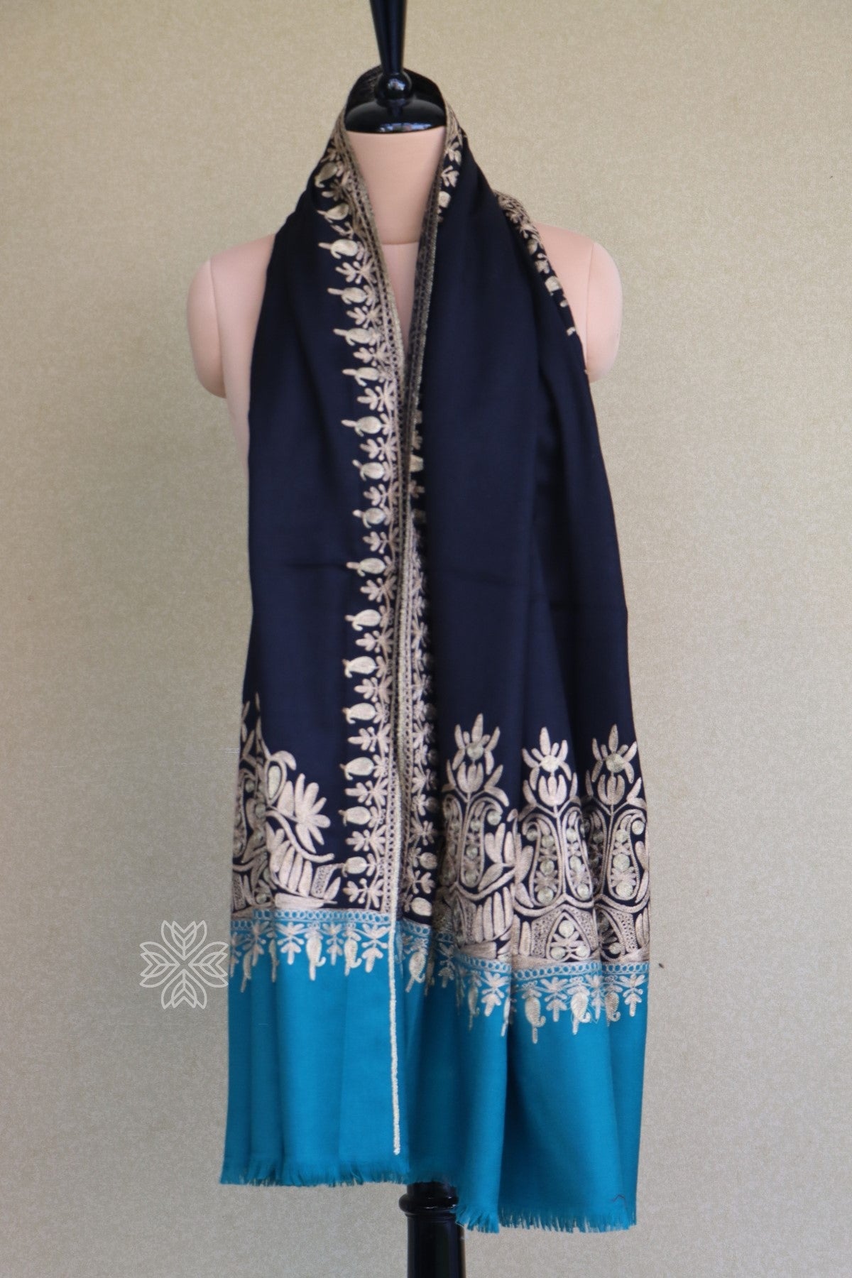 Kashmiri Tilla Embroidered Shawl