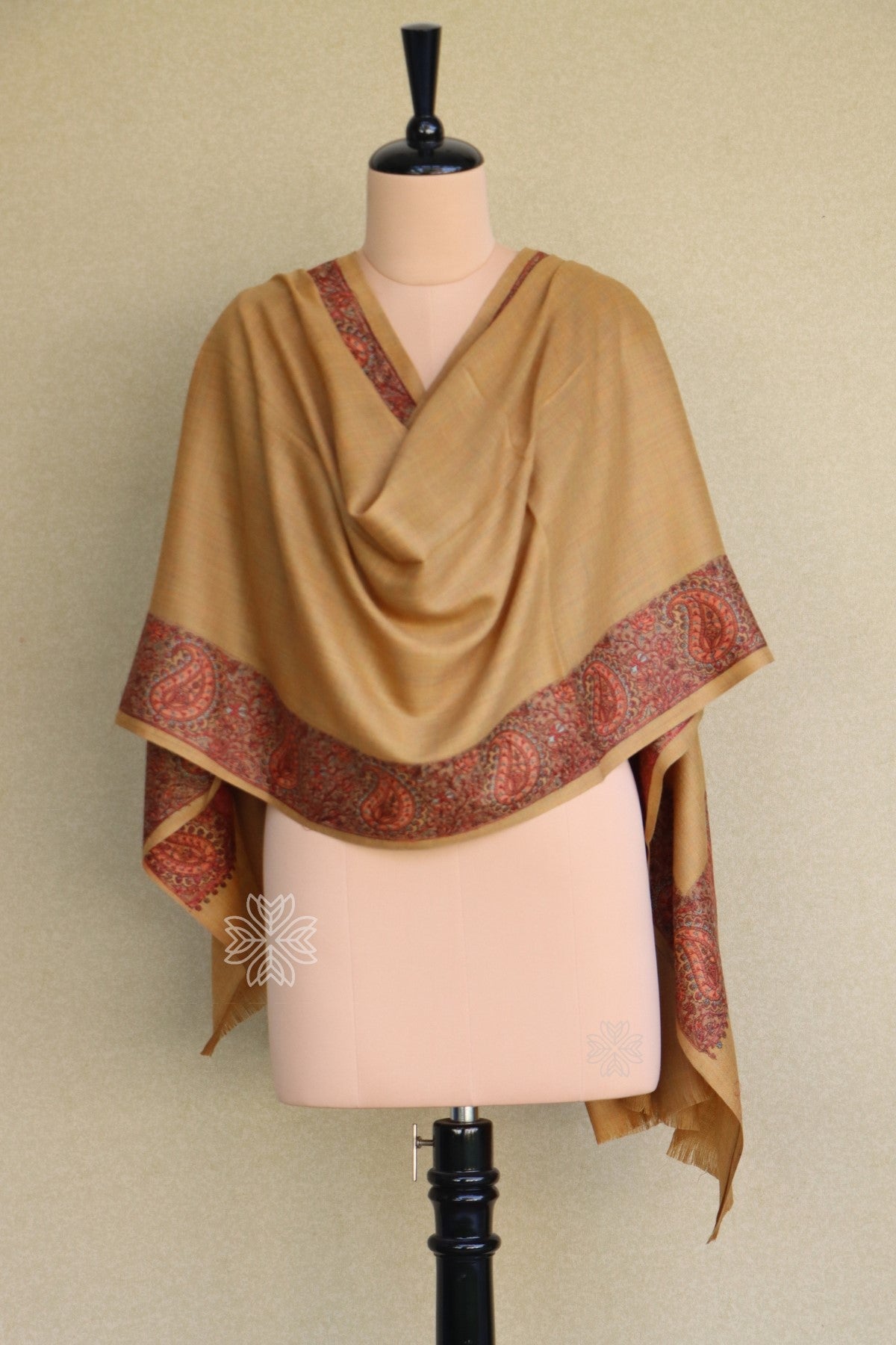 Mustard Yellow Sozni Shawl