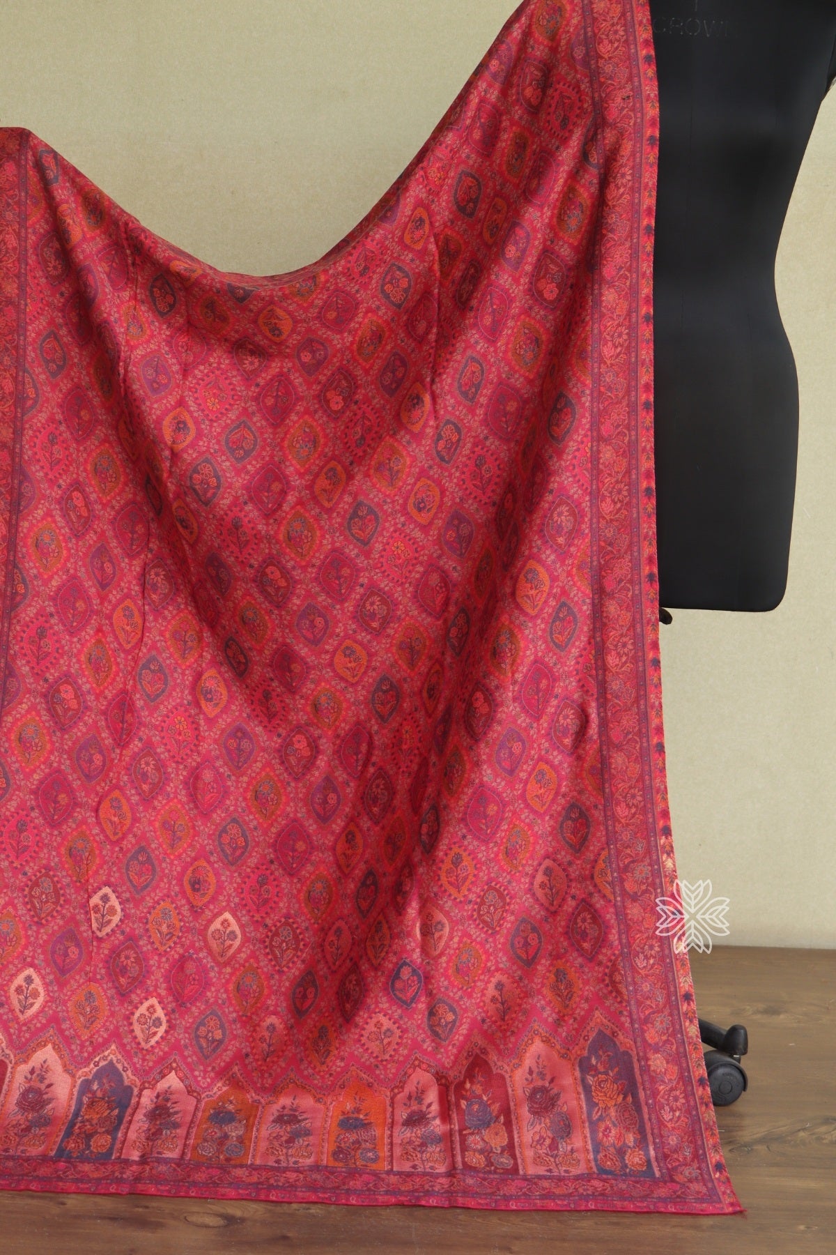 Pink Kani Fine Wool Shawl