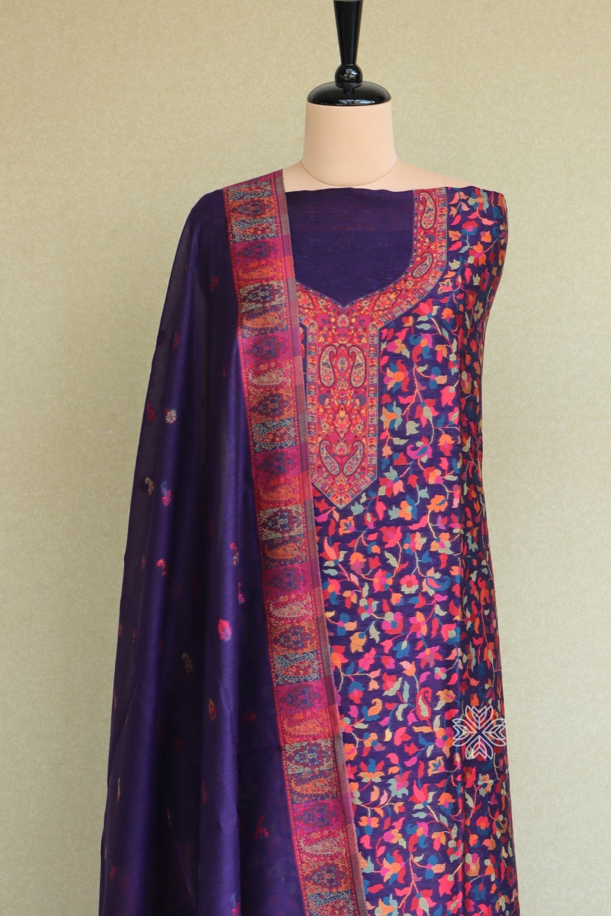 Purple Kani Chanderi Silk Suit