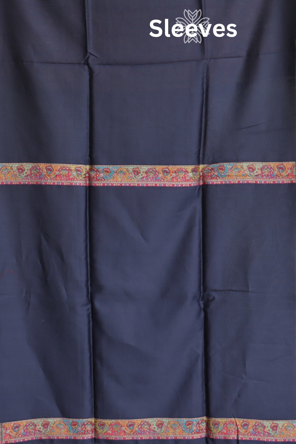 Navy Blue Kani Silk Suit with Allover Dupatta