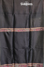 Smoky Black Kani Silk Suit with Tissue Silk Dupatta