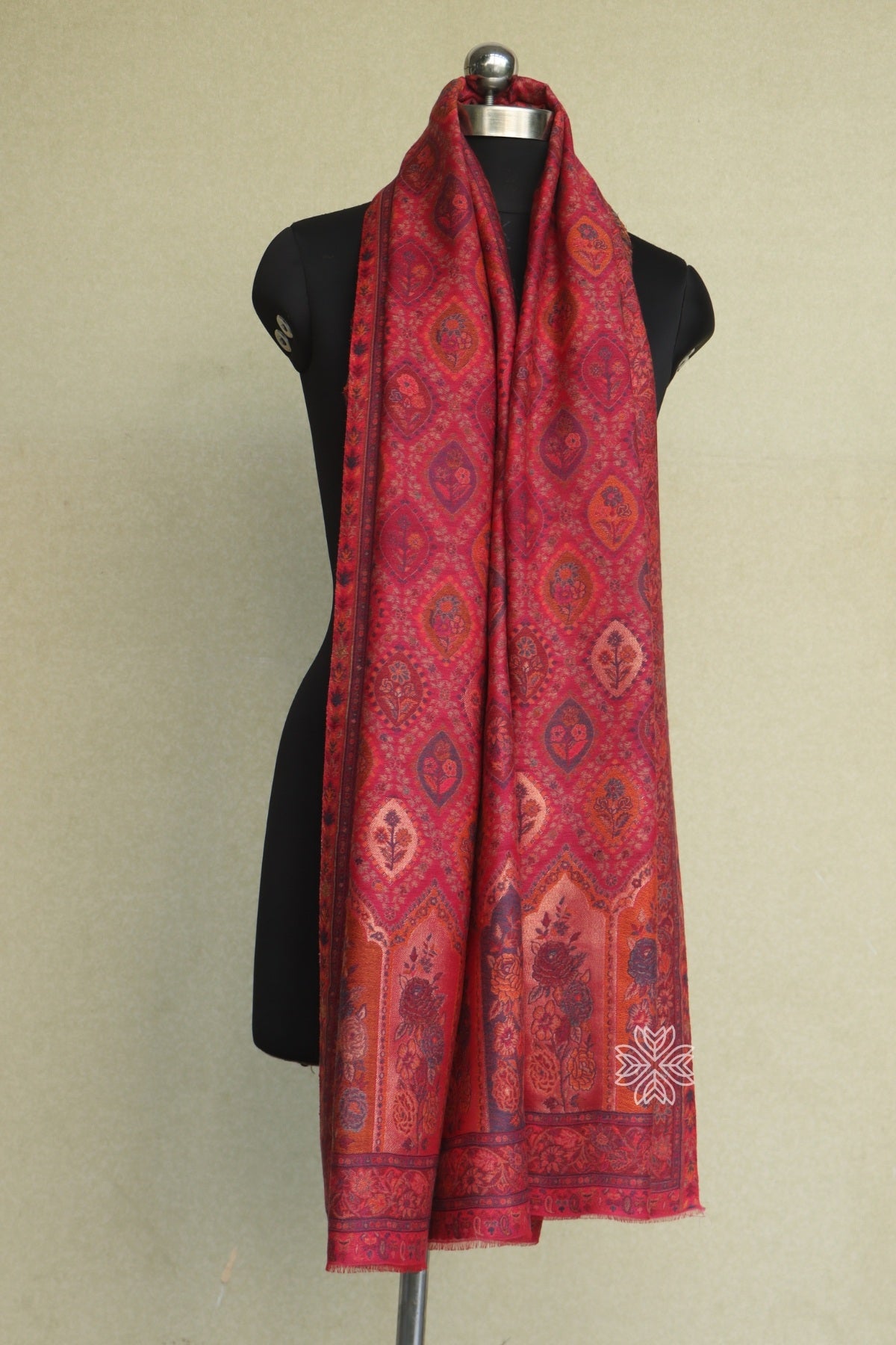 Pink Kani Fine Wool Shawl
