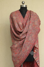 Beige Paisleyl Kani Fine Wool Shawl