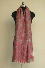 Beige Paisleyl Kani Fine Wool Shawl