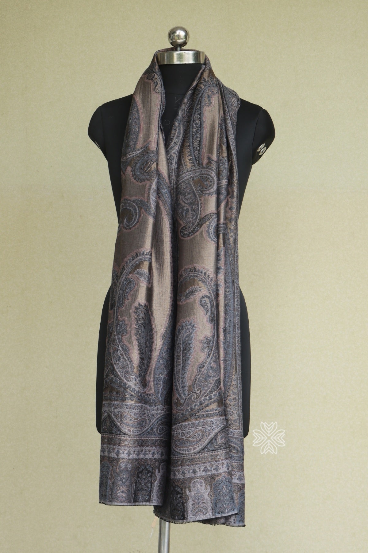 Grey Paisley Moonlight Shawl