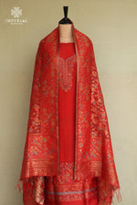 Red Kani Silk Suit