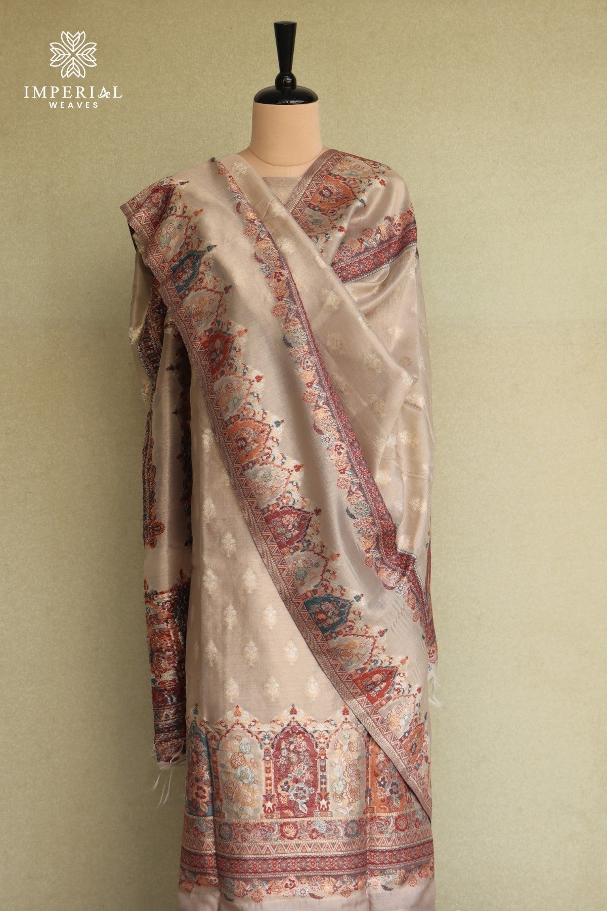 Golden Kani Tissue Silk Suit