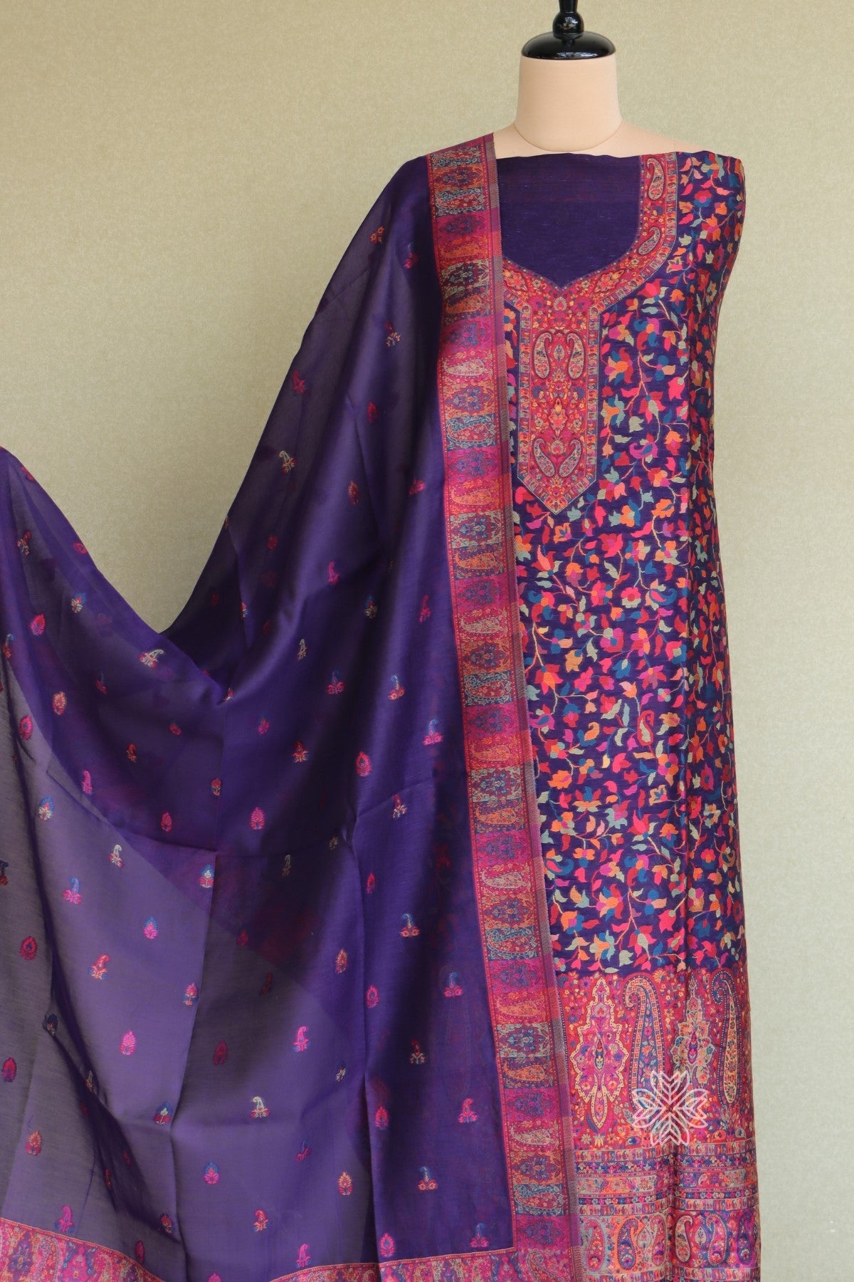 Purple Kani Chanderi Silk Suit