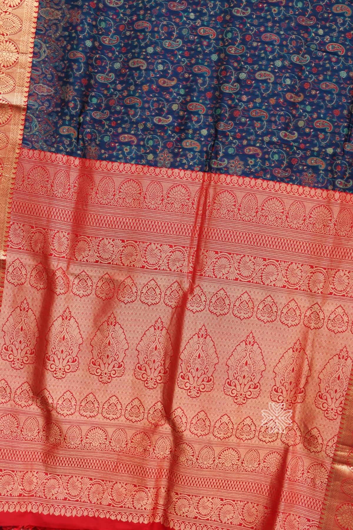 Blue Kani Kanjivaram Silk Saree