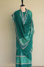 Kashmiri Sozni Crepe Suit