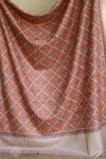 Beige SozniJ amawar Fine Wool Shawl