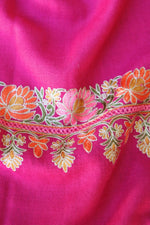 Pink Aari Fine Wool Shawl