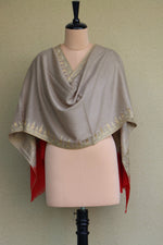 red tilla fine wool shawl