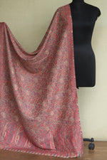 Beige Paisleyl Kani Fine Wool Shawl