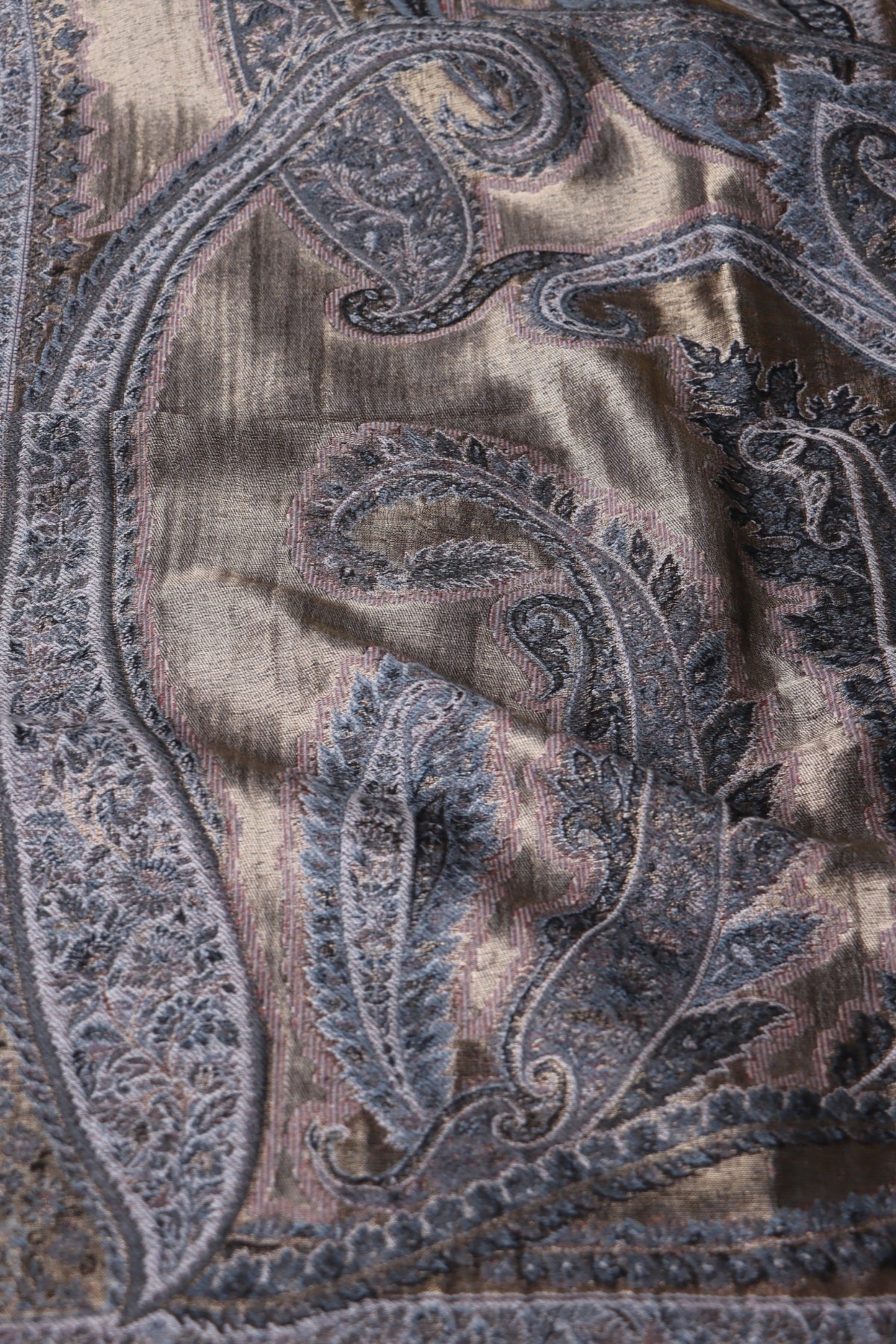 Grey Paisley Moonlight Shawl