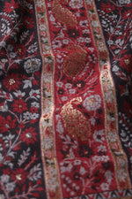 Black Striped Kani Fine Wool Shawl
