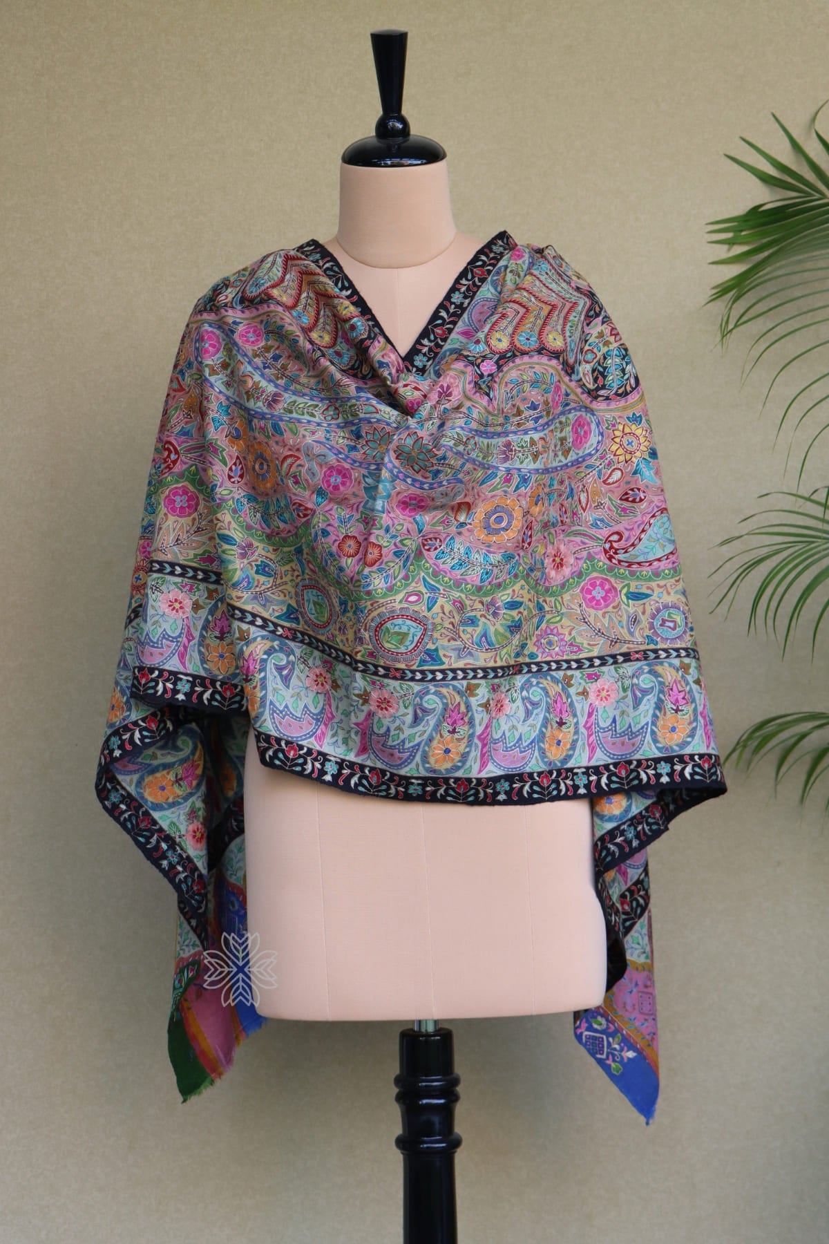 Multicoloured Kalamkari Pashmina Shawl