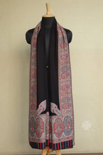 Black Men Fine Wool Jamawar Border Shawl
