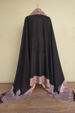 Black Men Fine Wool Jamawar Border Shawl
