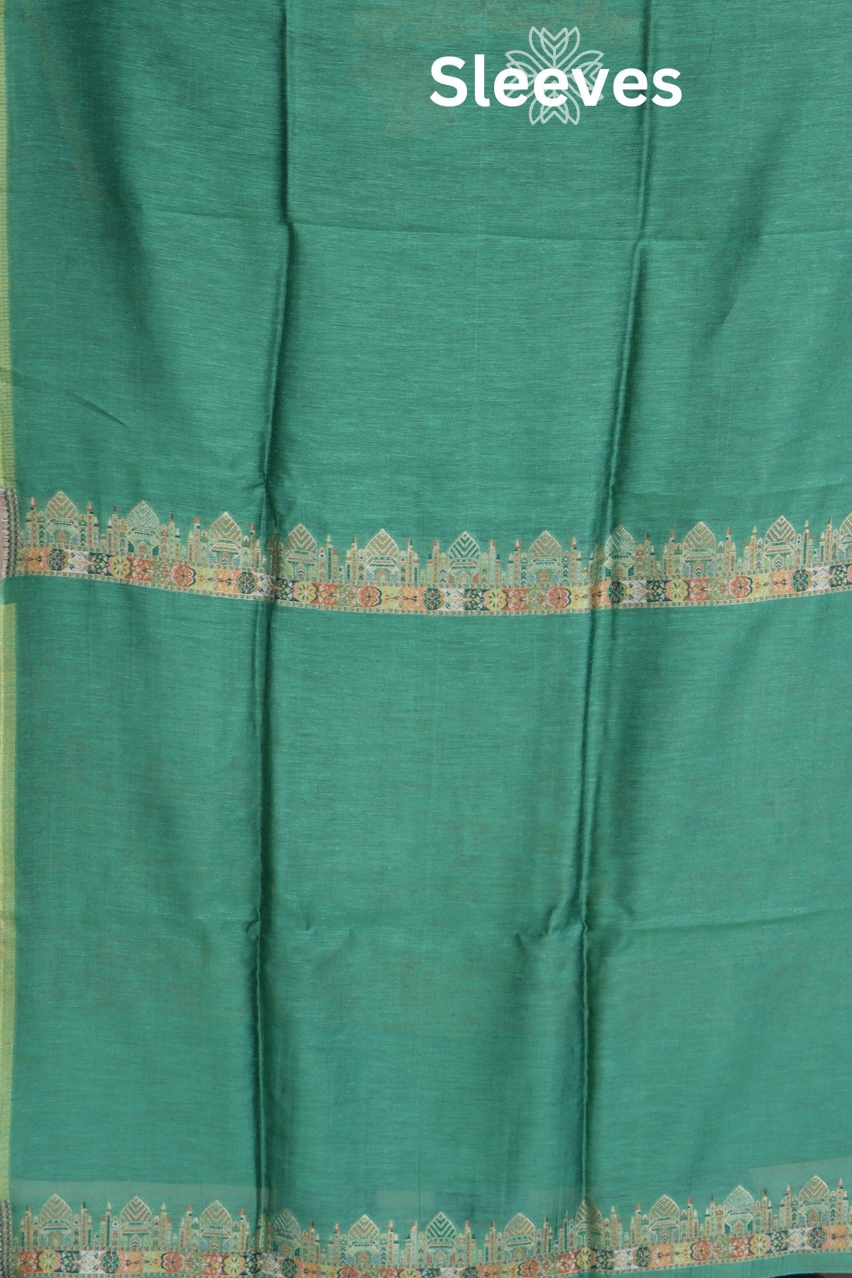 Green Kani Silk Linen Suit with Darbar Dupatta