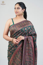 Green Kani Jamawar Silk Saree