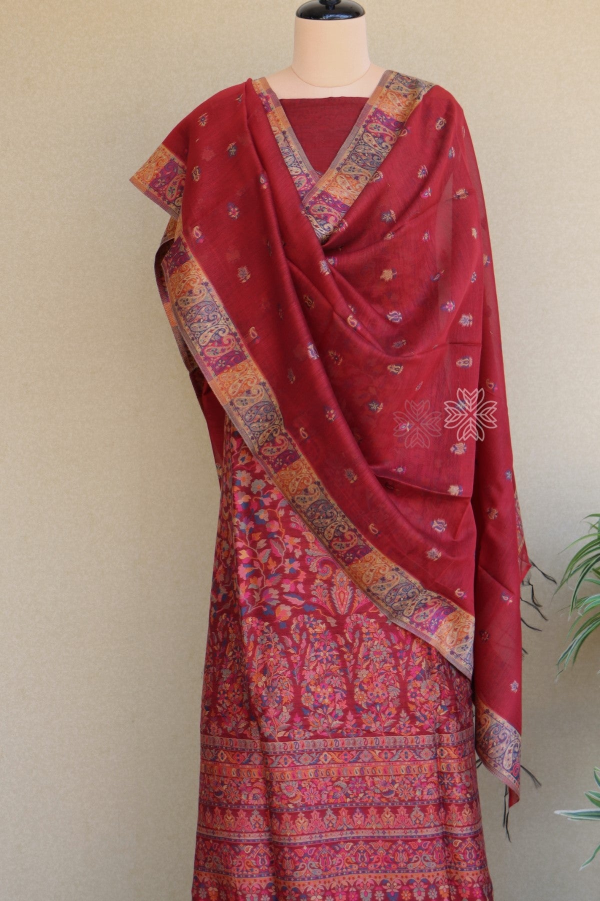 Maroon Kashmiri Kani Salwar suit Online