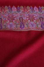 Maroon Sozni Pashmina Shawl