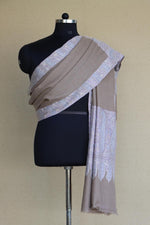 Brown Sozni Pashmina Shawl