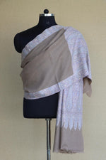 Brown Sozni Pashmina Shawl