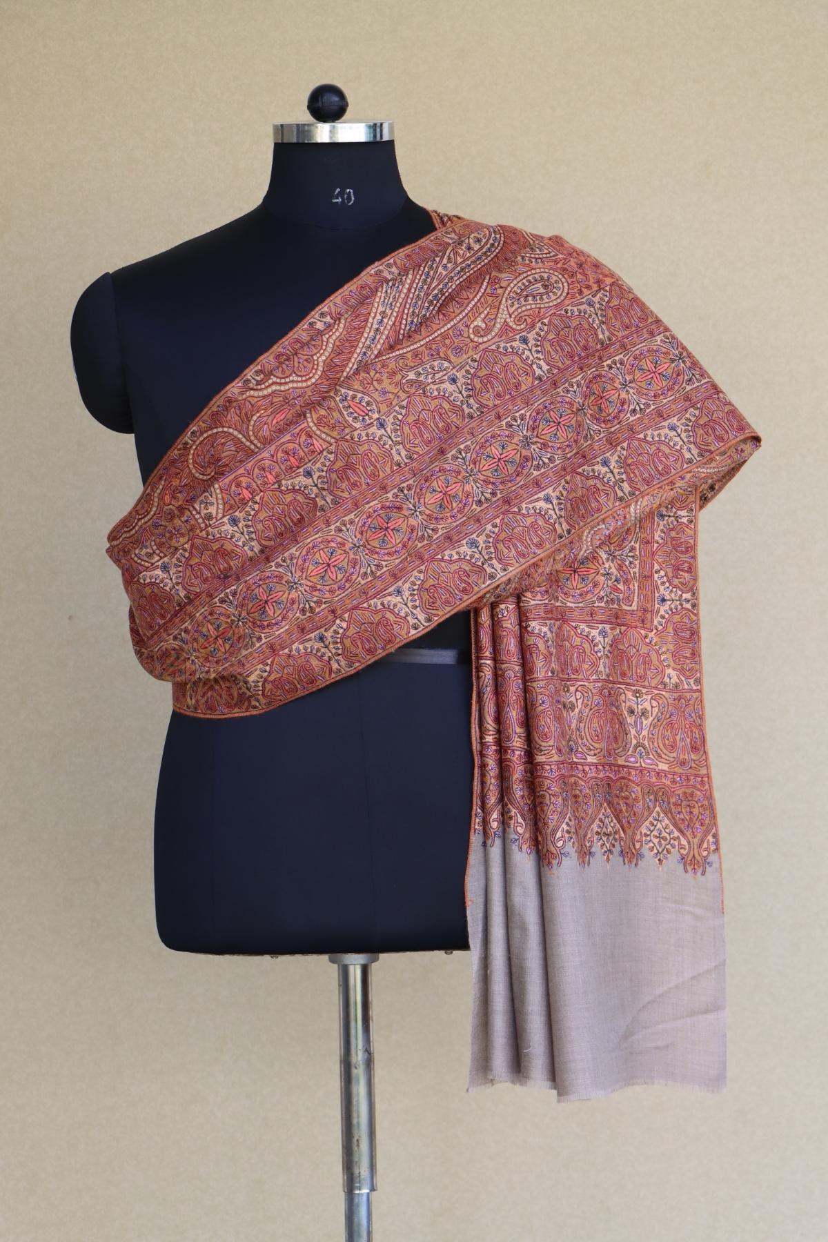 Natural Coloured Jamawar Pashmina Shawl