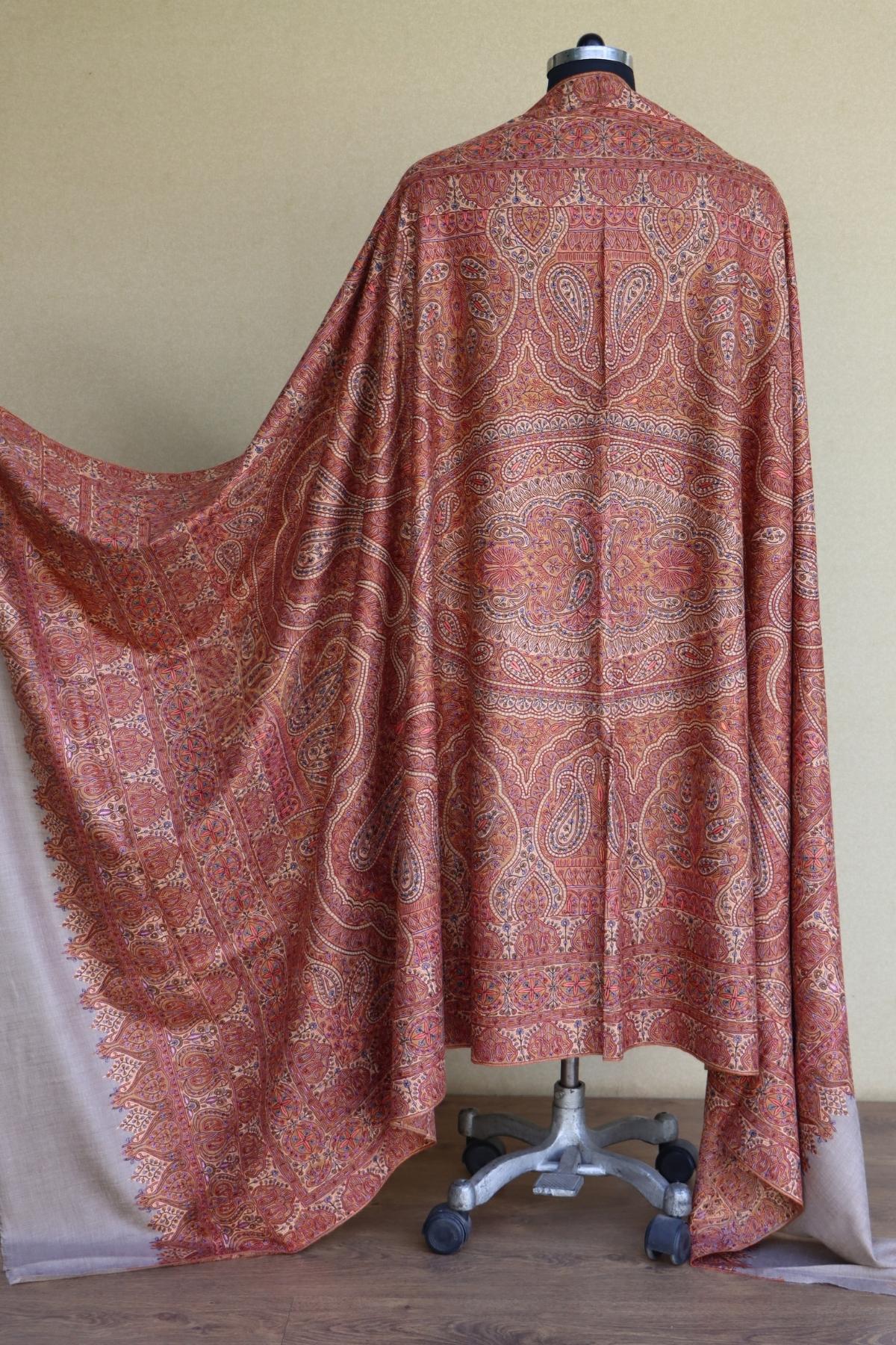 Natural Coloured Jamawar Pashmina Shawl