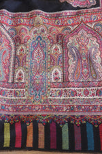 Black Men Fine Wool Jamawar Border Shawl