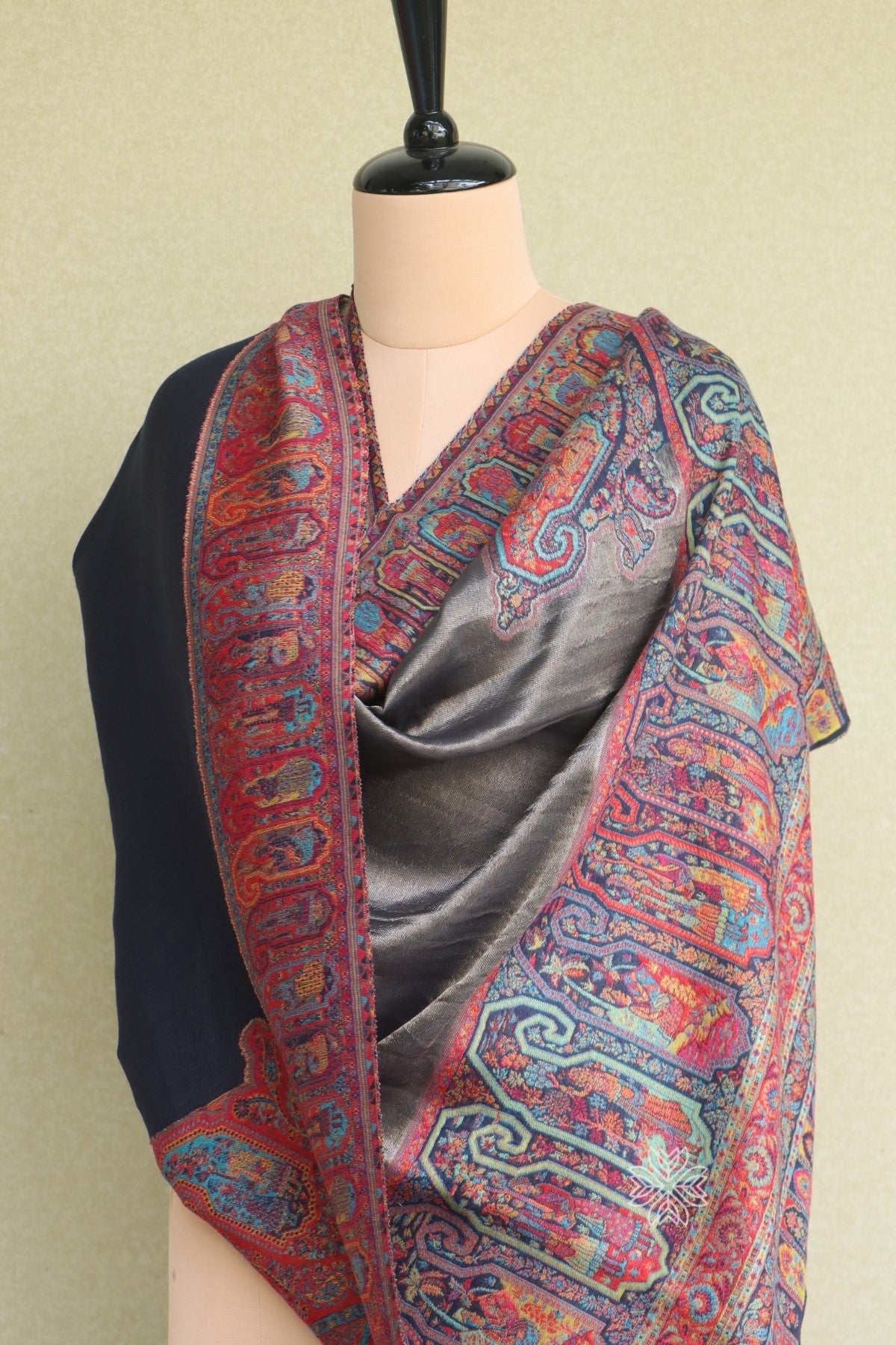 Antique Zari Kani Fine Wool Shawl