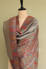 Gold Zari Kani Fine Wool Shawl