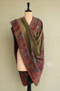 Antique Gold Zari and Black Kani Fine Wool Shawl