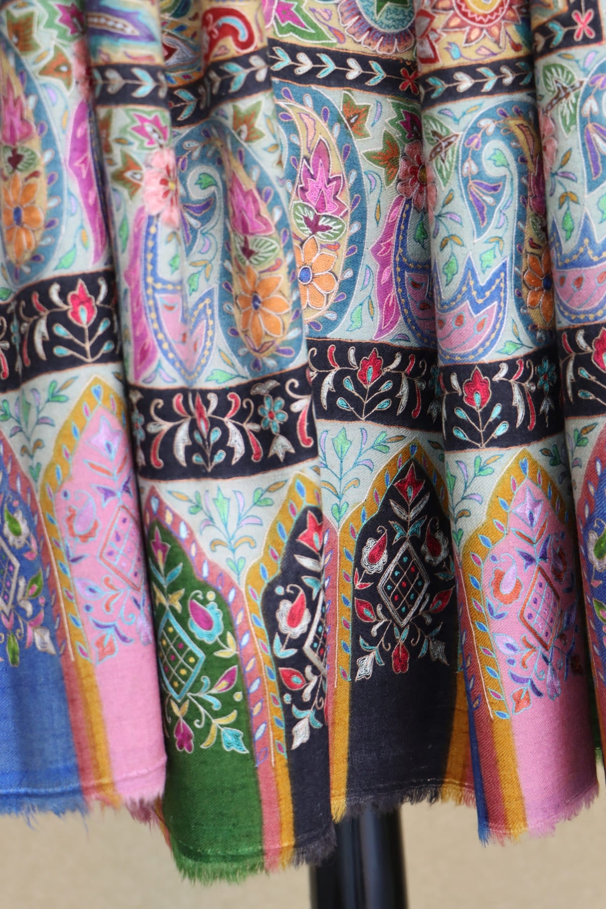 Multicoloured Kalamkari Pashmina Shawl