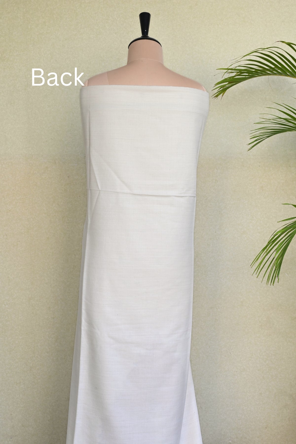 Off White Fine Wool Zari Embroidered Unstitched Suit