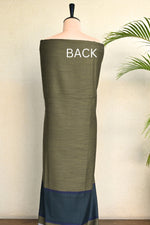 Olive Green Fine Wool Embroidered Unstitched Suit