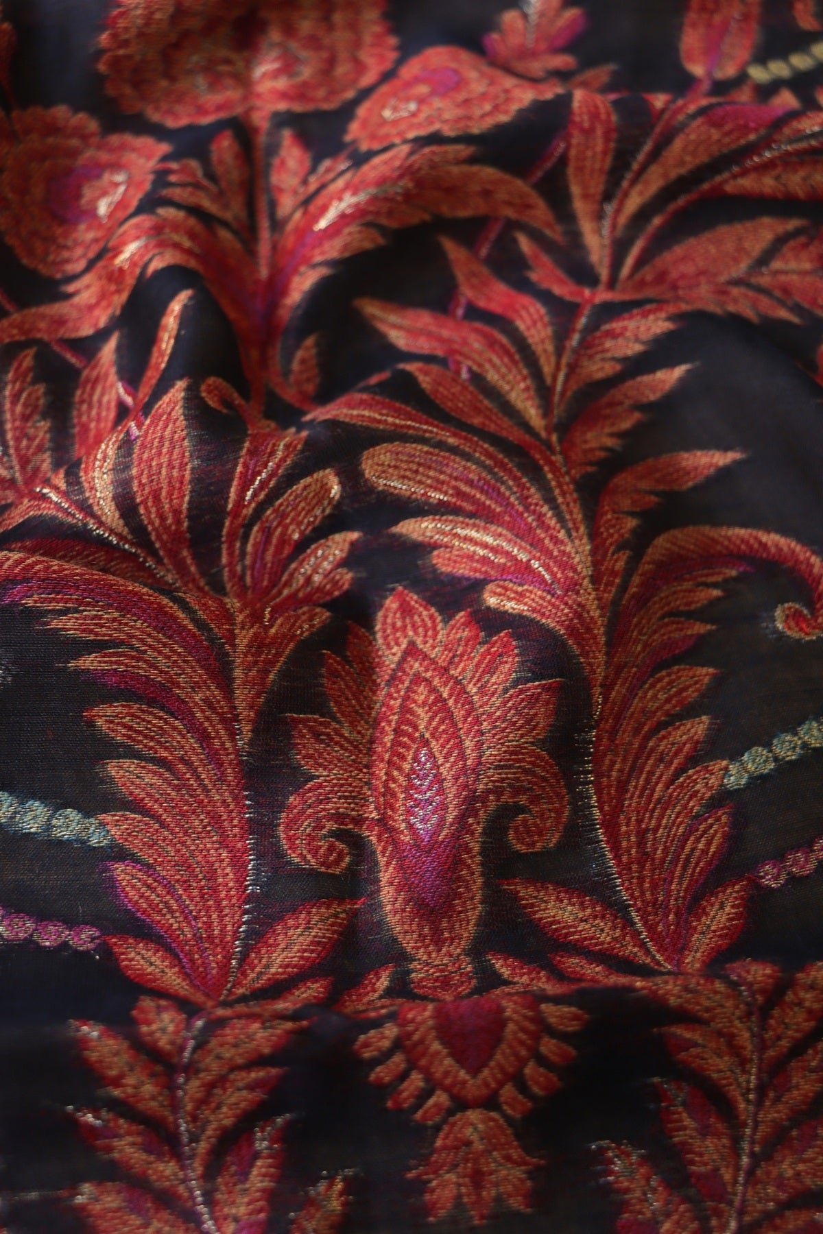 Navy Blue Kani Silk Suit