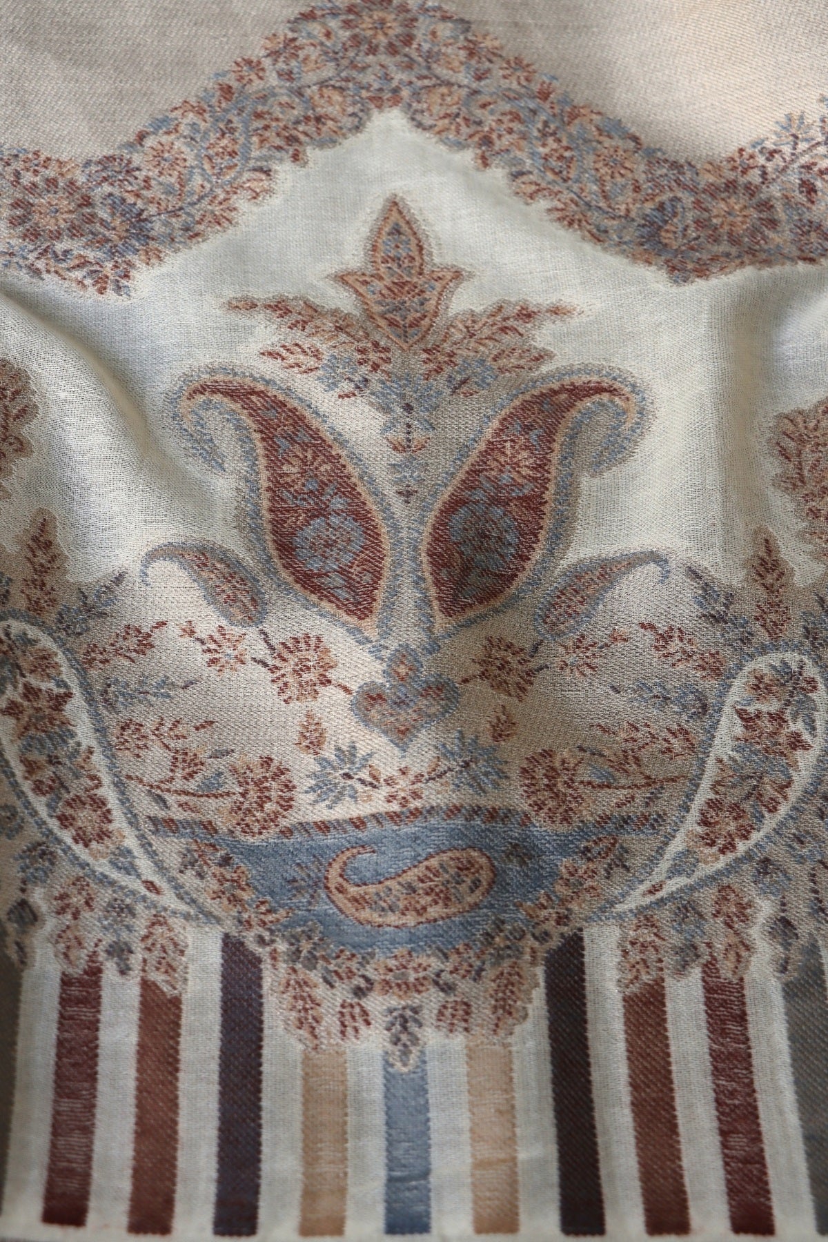 Off White Paisley Moonlight Shawl
