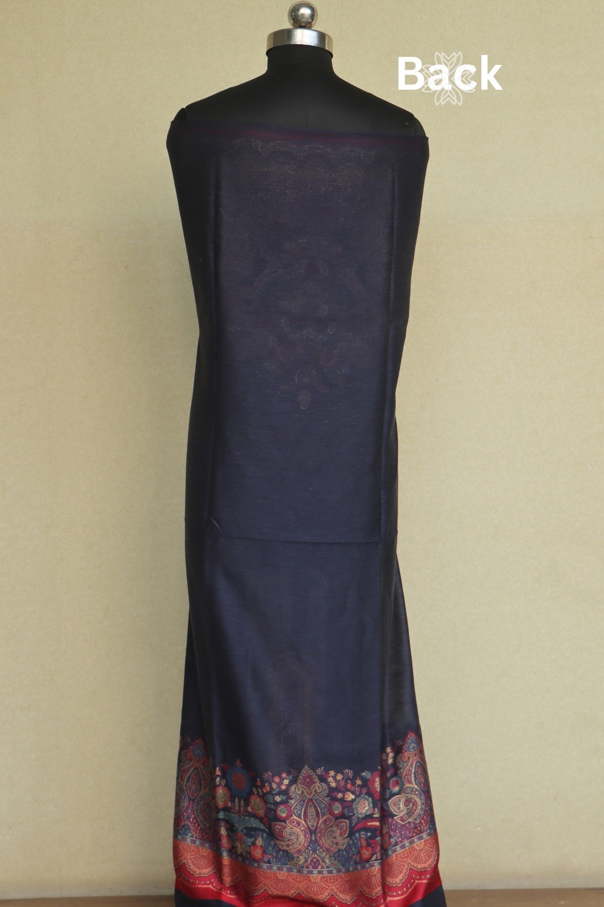 Navy Blue Kani Silk Suit