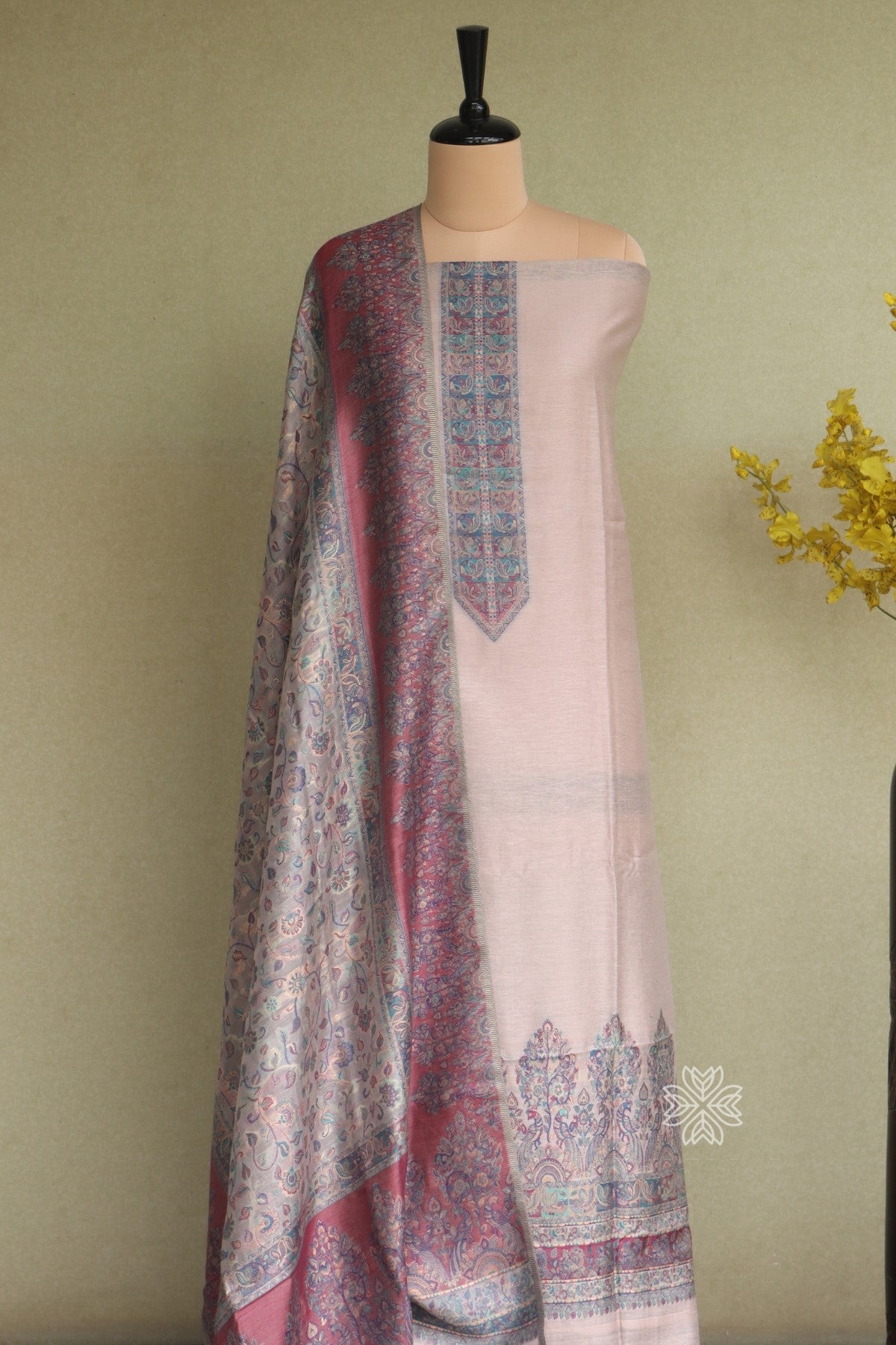 Pink Kani Silk Suit