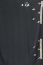 Black Kashmiri Sozni Hand Embroidered Suit