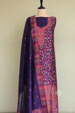 Purple Kani Chanderi Silk Suit