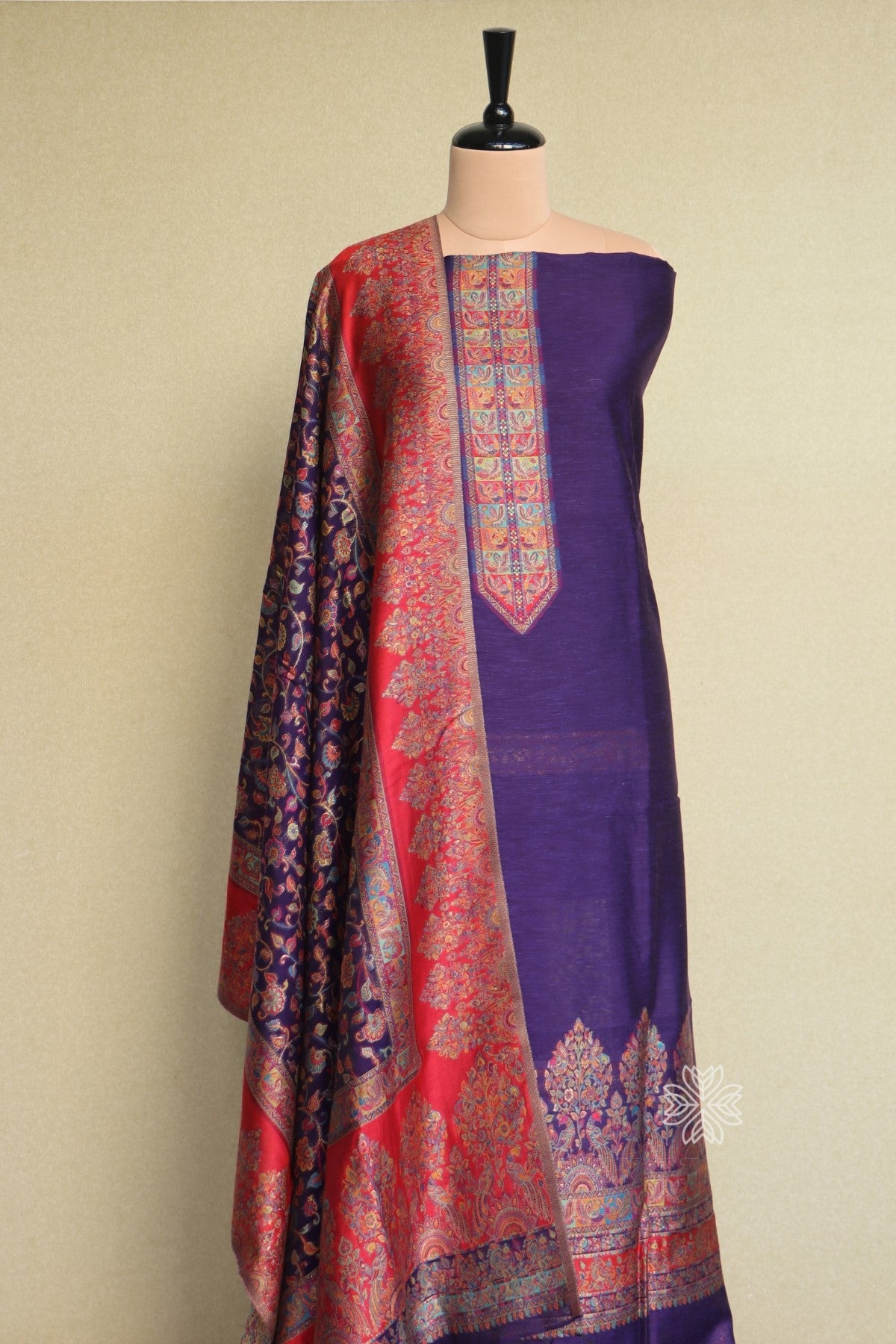 Purple Kani Silk Suit