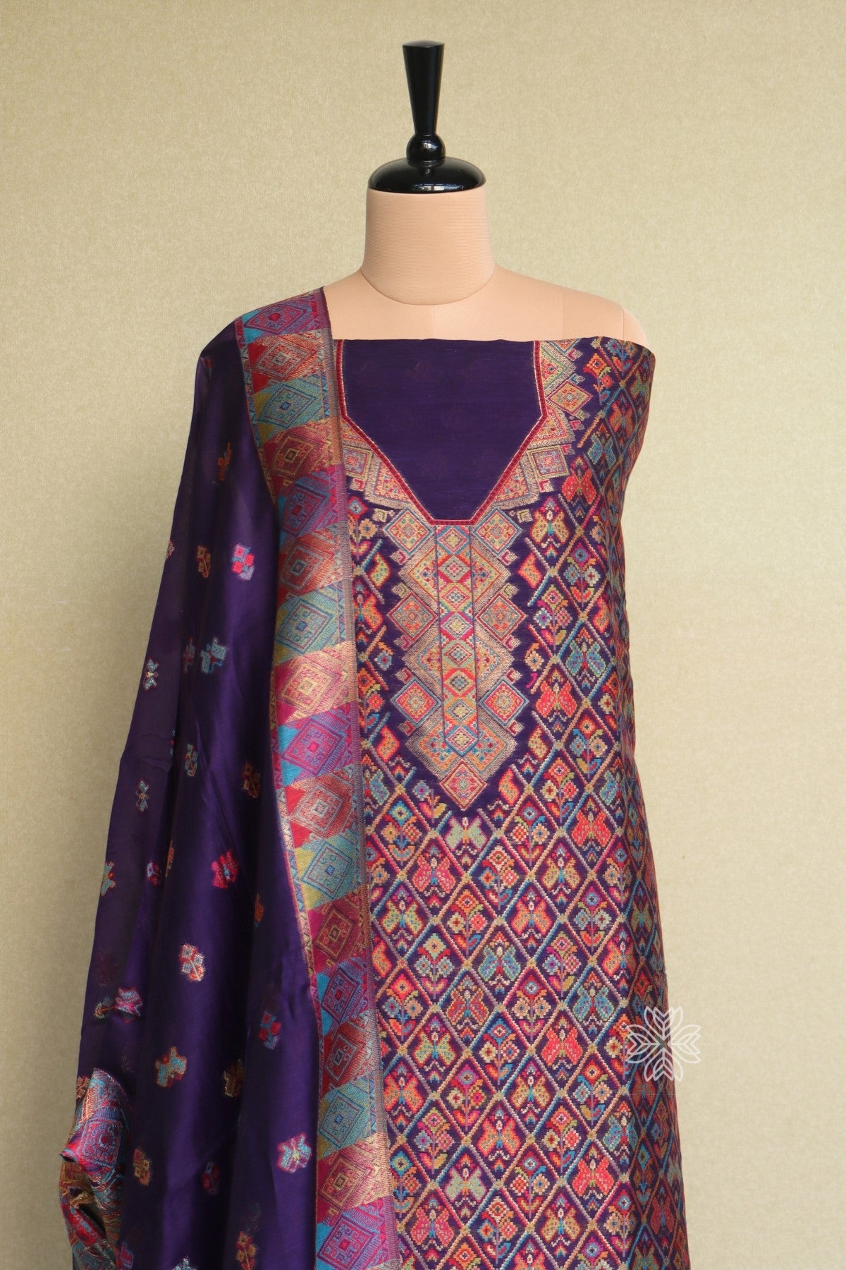 Purple Kani Silk Suit Online