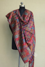 Purple kani silk dupatta