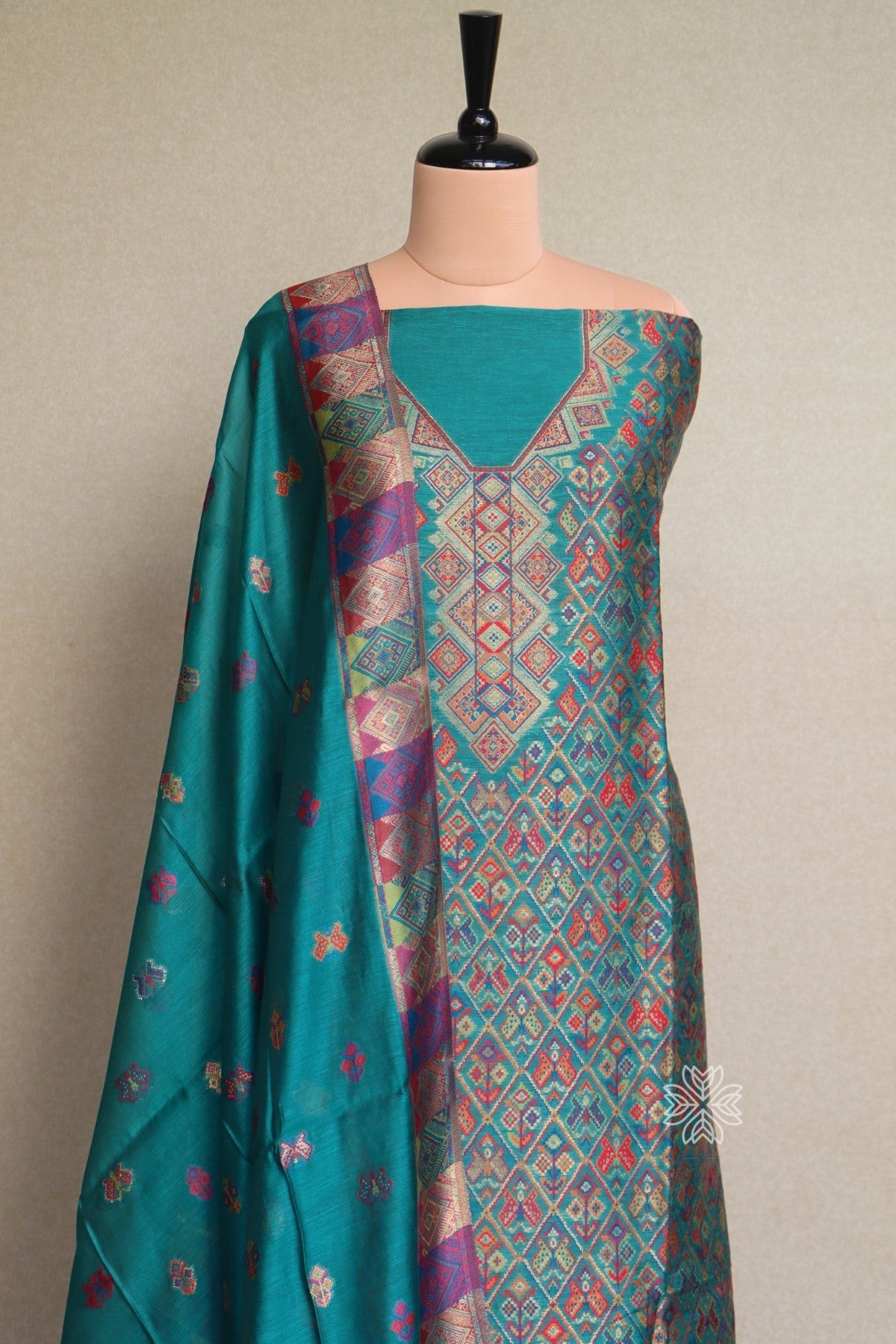 Rama Green Kani Silk Suit