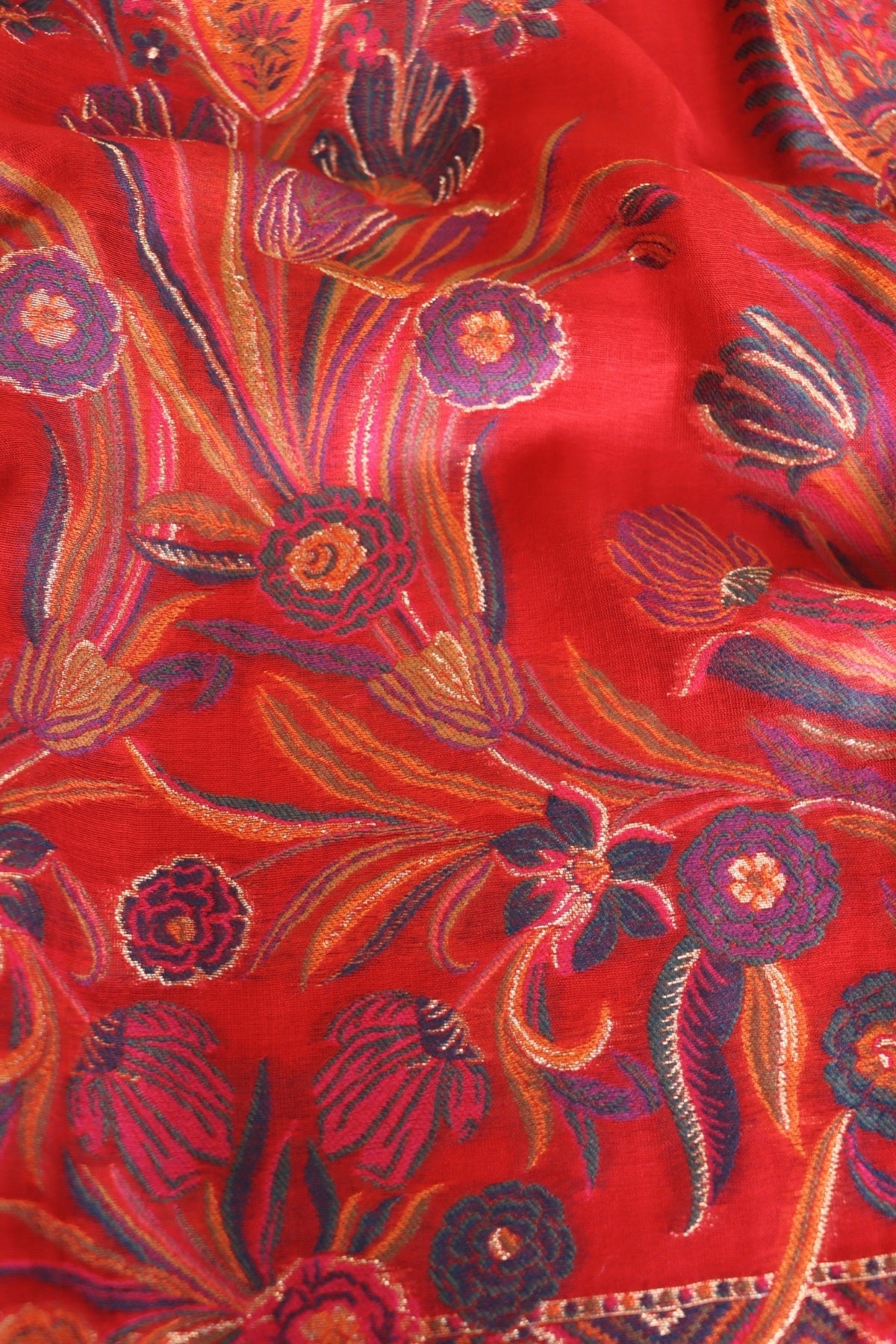 Red Kani Silk Suit
